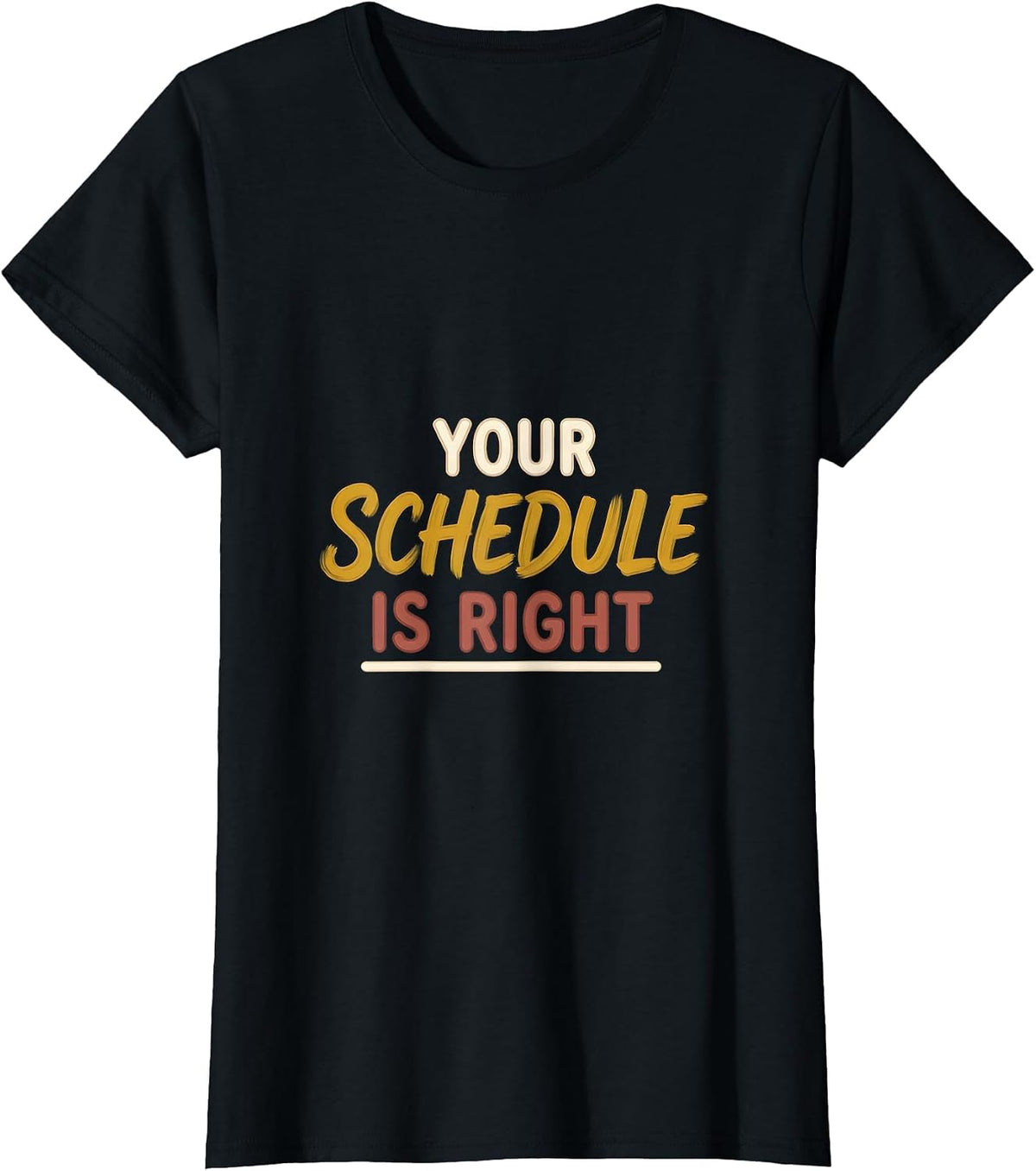 Women's Your Schedule Is Right Groovy Vintage School Counselor T-Shirt - Black