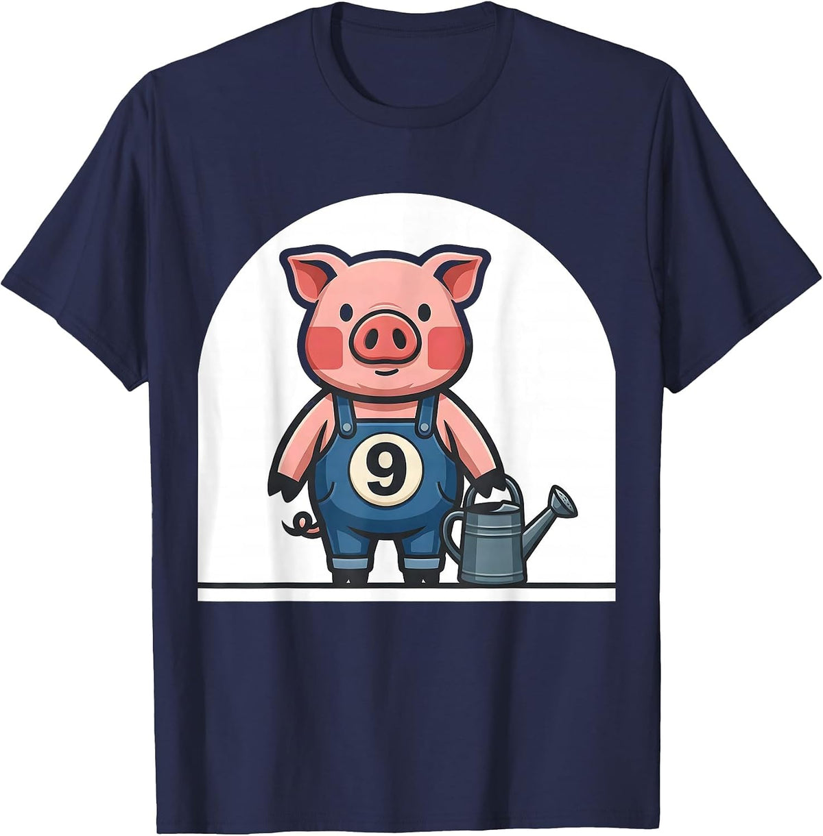 9 Funny Pig Lover Halloween Costume Novelty Humor T-Shirt - Navy Blue