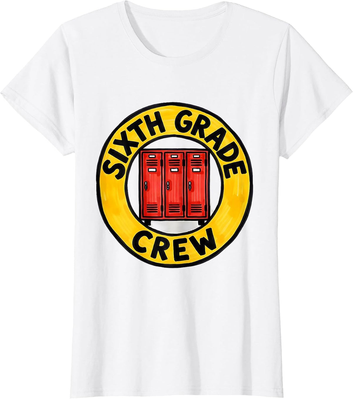 Women's Sixth Grade Crew Funny Middle School Teacher Back To School T-Shirt - White