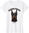Women's Doberman Pinscher Person Vintage Dog Lover Heritage T-Shirt - White