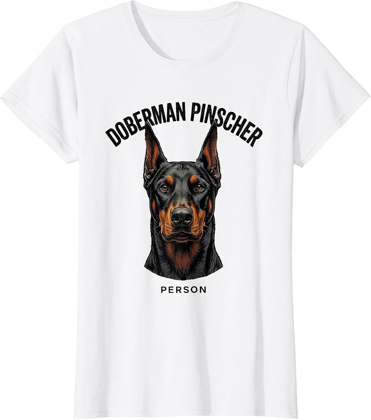 Women's Doberman Pinscher Person Vintage Dog Lover Heritage T-Shirt - White
