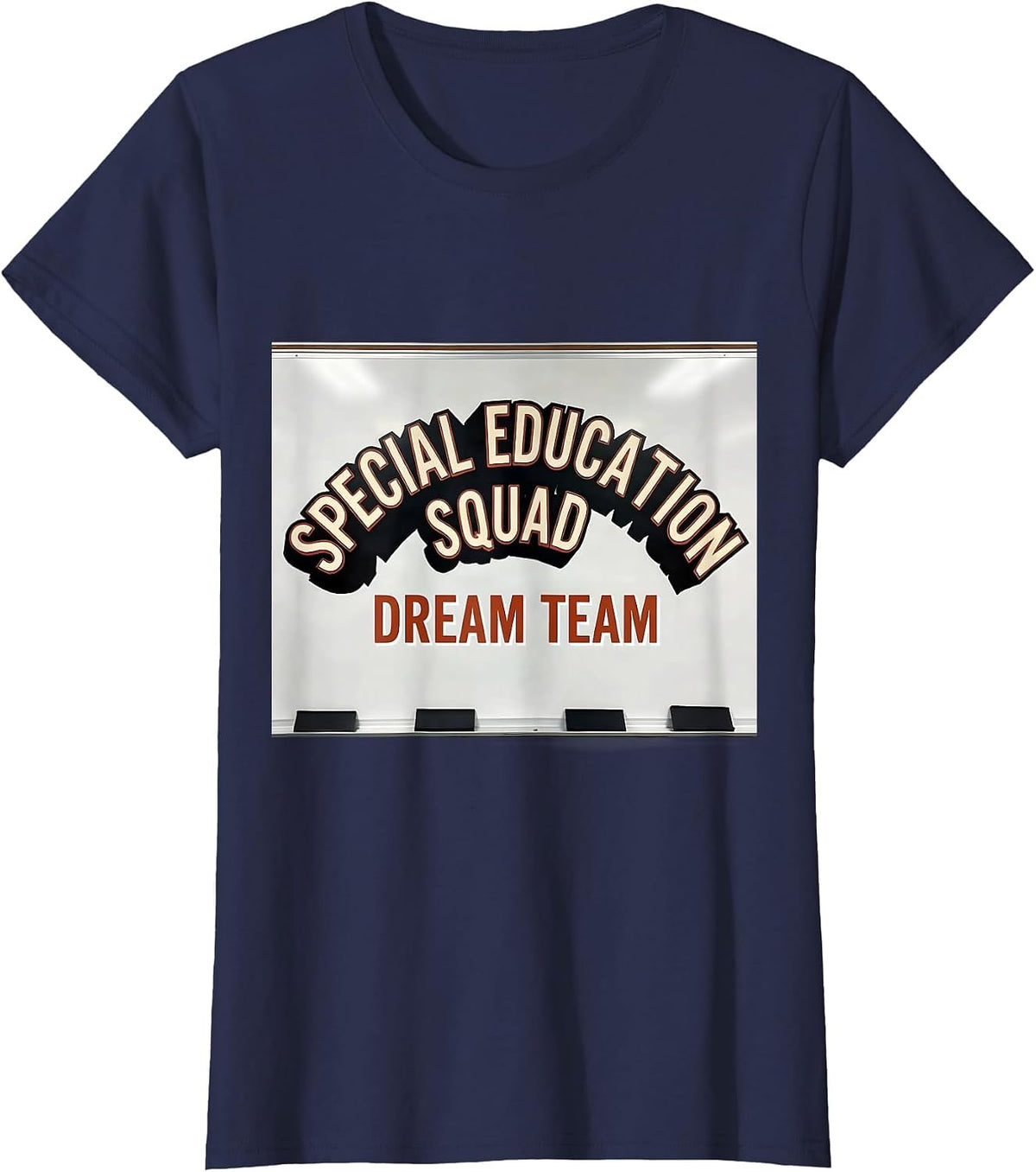 Women's Special Education Squad Dream Team Retro Teacher T-Shirt - Navy Blue