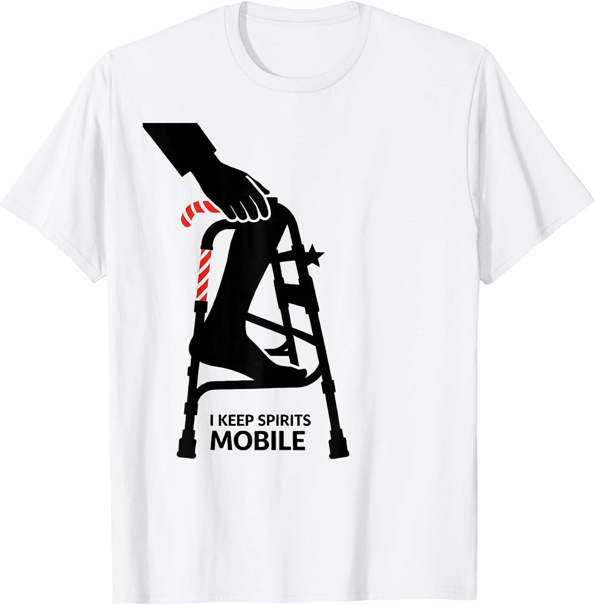 Men's I Keep Spirits Mobile Funny Physical Therapist Christmas PT T-Shirt - White