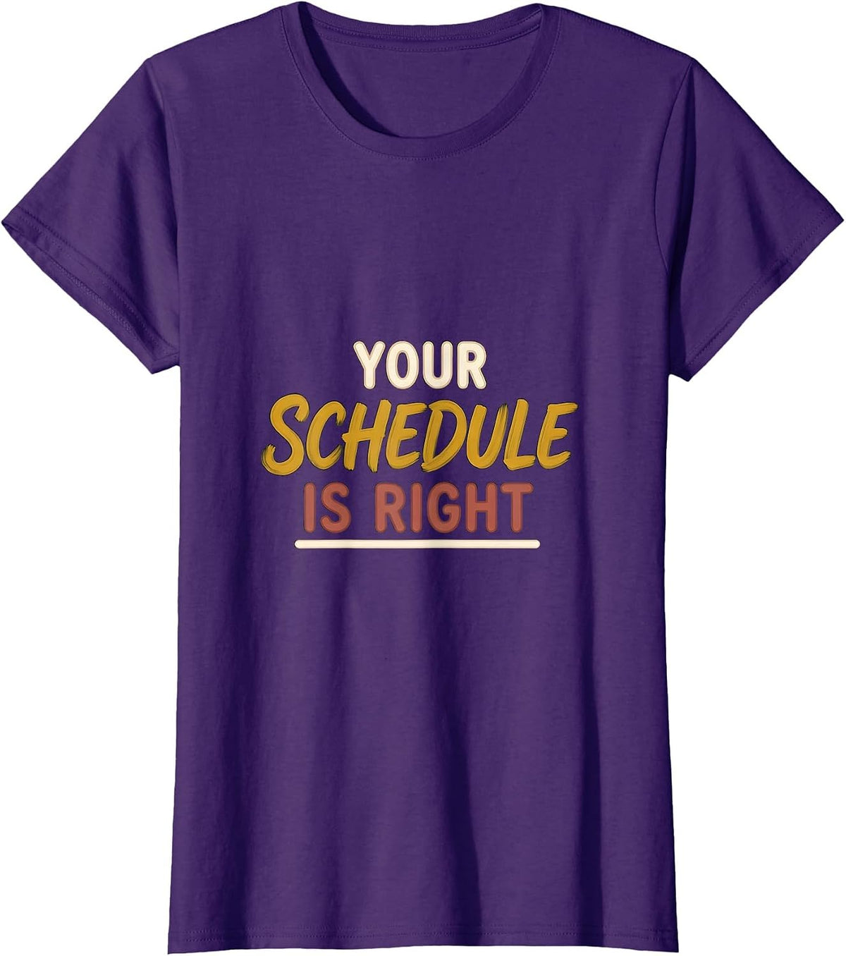Women's Your Schedule Is Right Groovy Vintage School Counselor T-Shirt - Purple