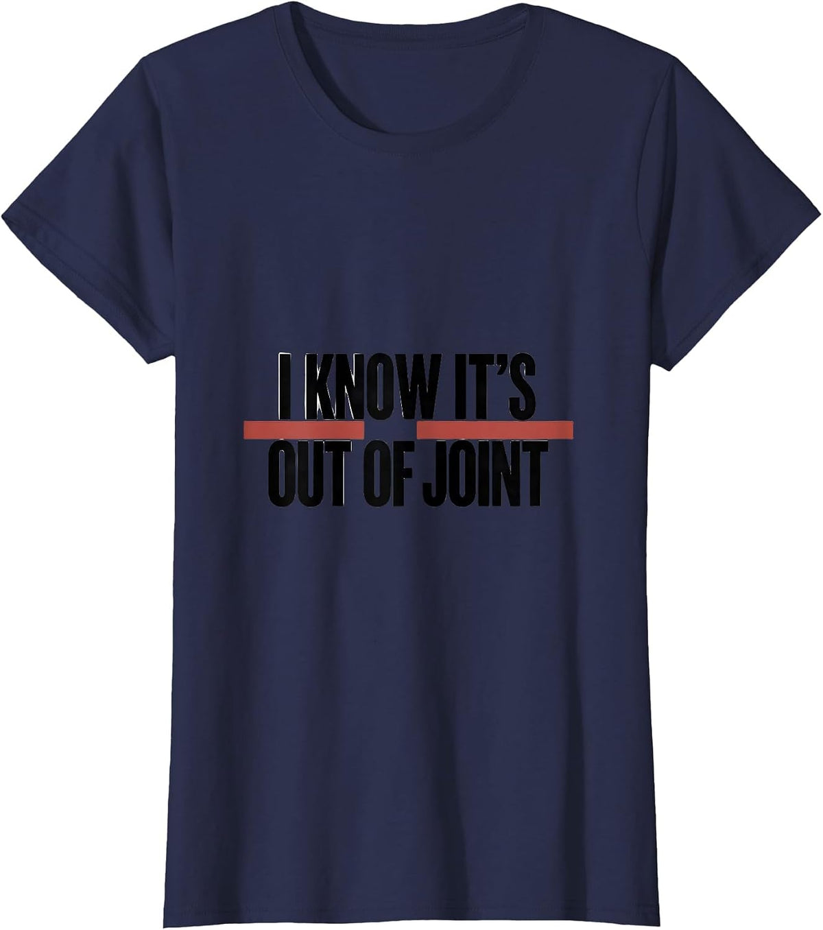 Women's I Know It's Out Of Joint Funny Chiropractor Physical T-Shirt - Navy Blue