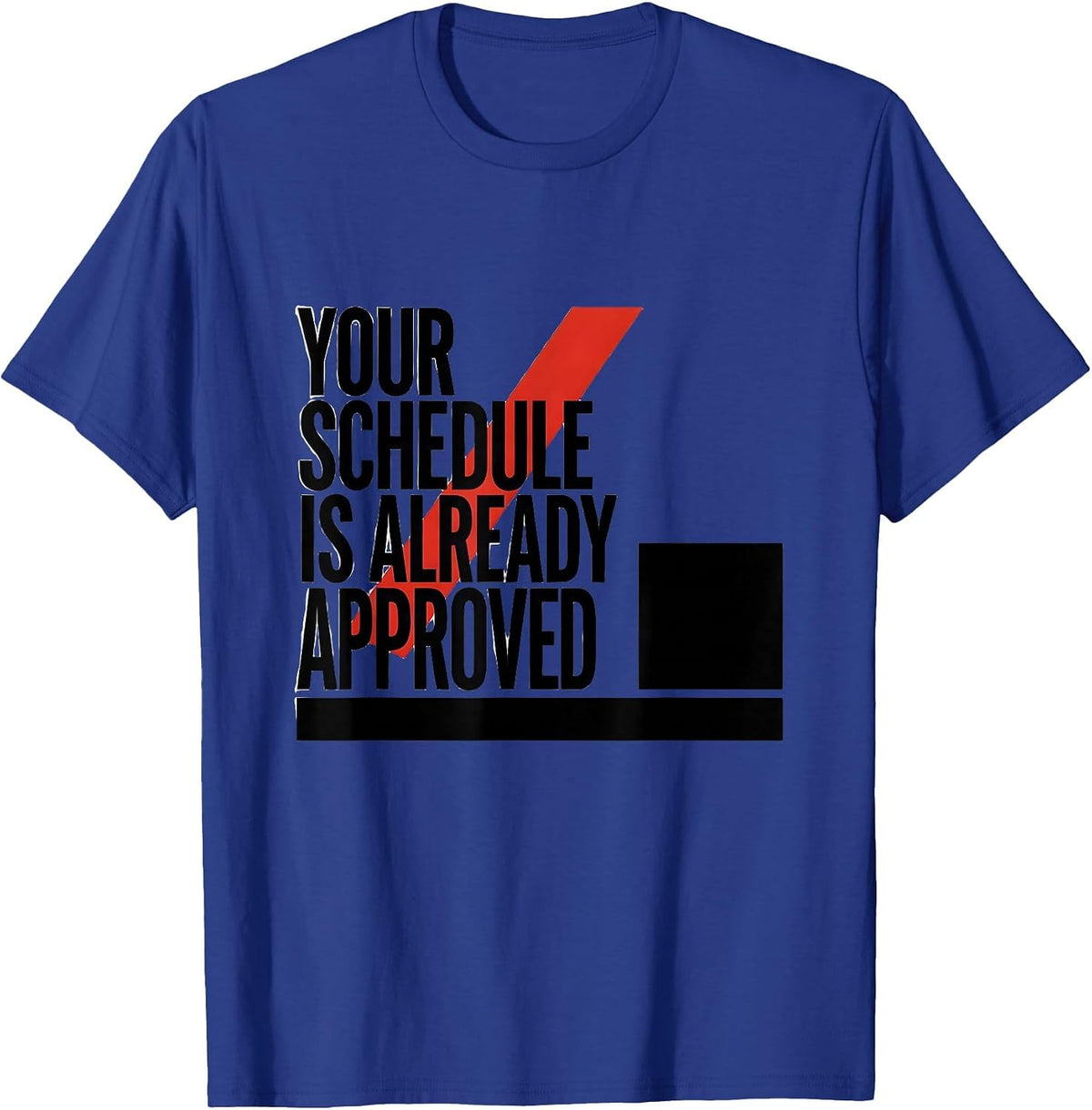 Men's Your Schedule Is Already Approved Groovy School Counselor T-Shirt - Royal Blue