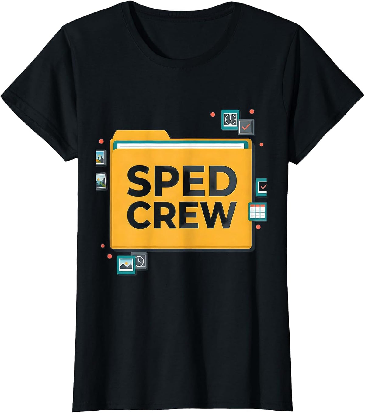 Women's SPED Crew Funny Special Education Teacher Humor T-Shirt - Black