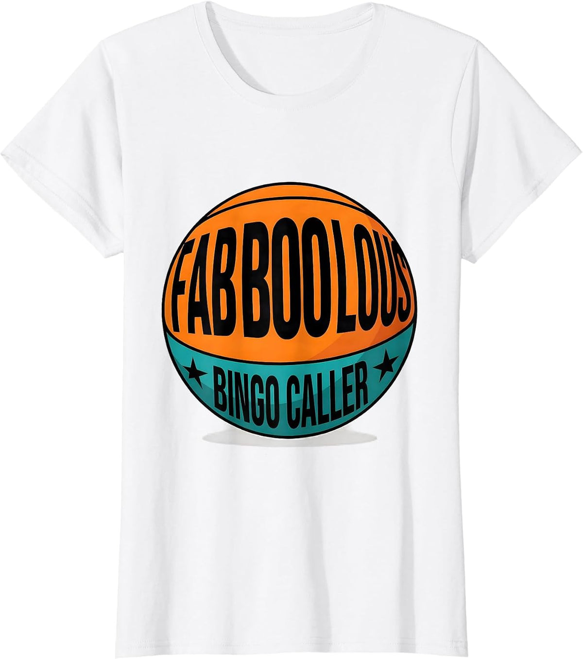 Fab-Boo-Lous Bingo Caller Playful Pun Halloween Party T-Shirt - White