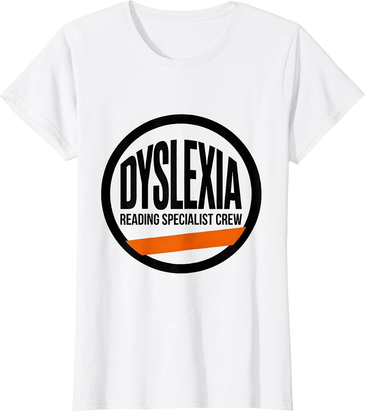 Dyslexia Reading Specialist Crew Brutalist Teacher Squad T-Shirt - White