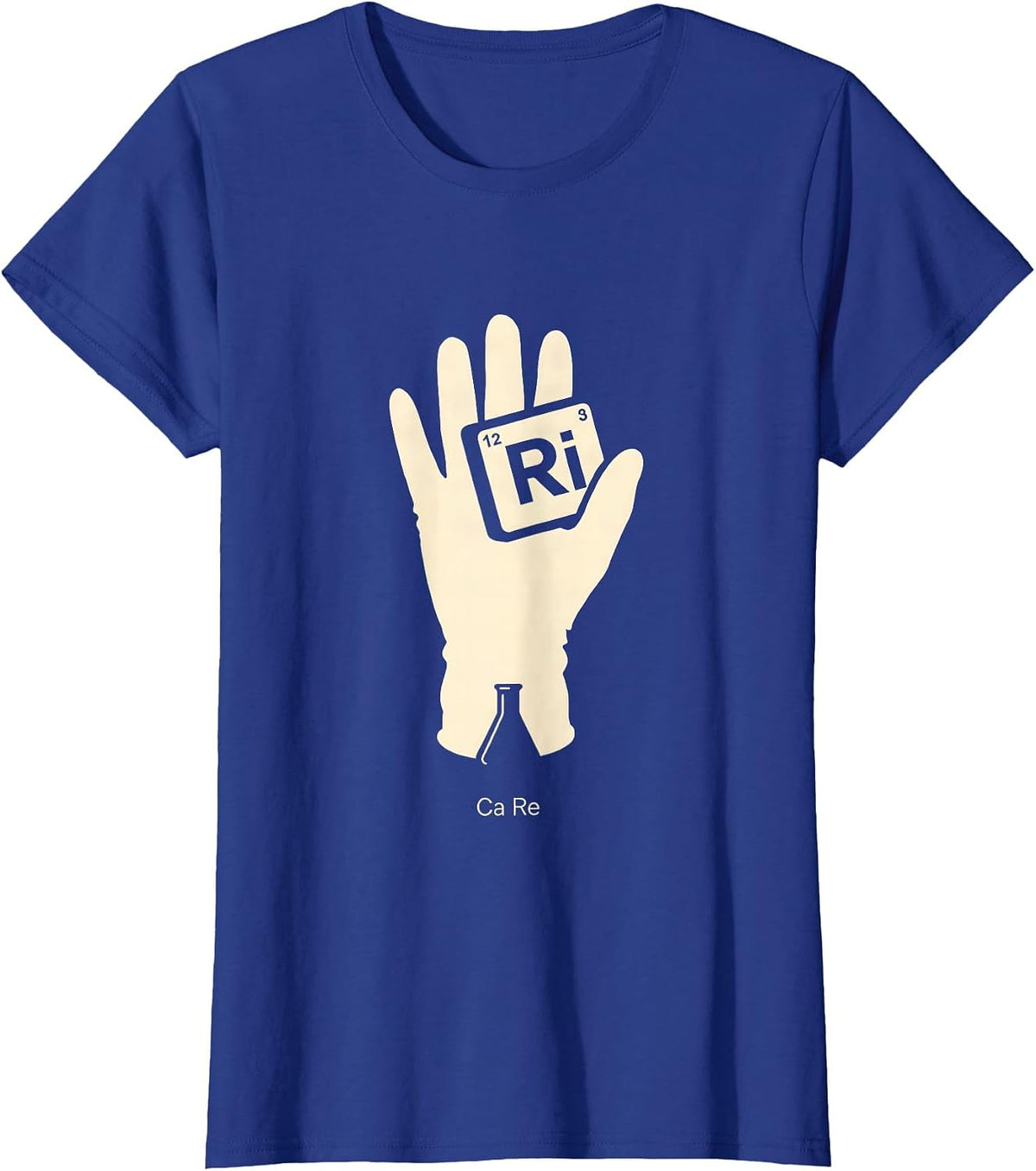 Women's Ca Re Periodic Table Chemistry Humor Science Nerd Gift T-Shirt - Royal Blue