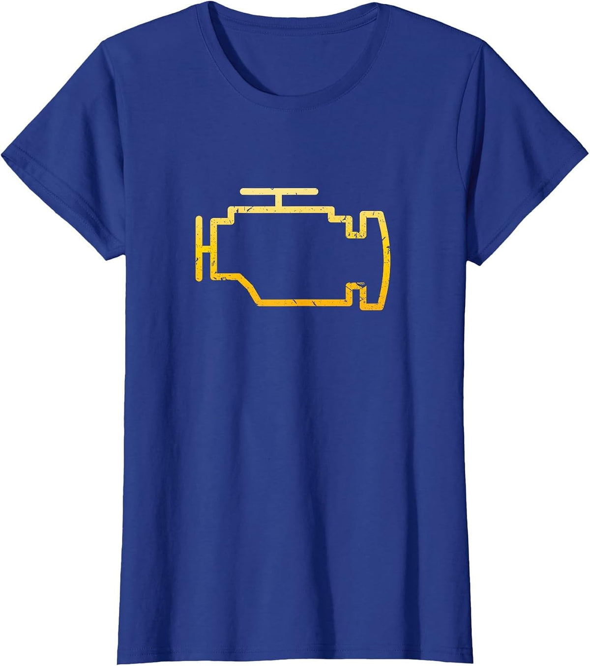 Check Engine Light Funny Mechanic Car T-Shirt - Royal Blue