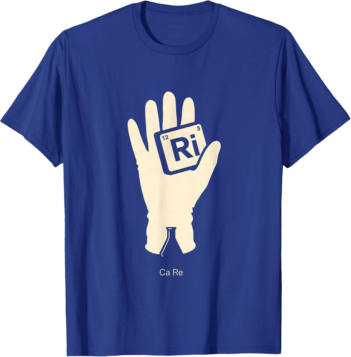Men's Ca Re Periodic Table Chemistry Humor Science Nerd Gift T-Shirt - Royal Blue