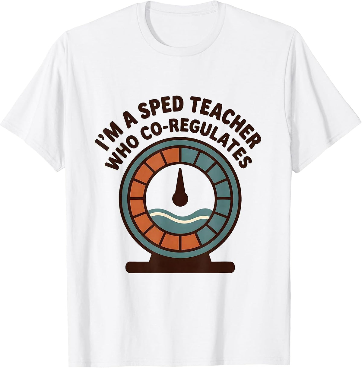 Men's I'm A SPED Teacher Who Co-Regulates Funny Autism Awareness T-Shirt - White
