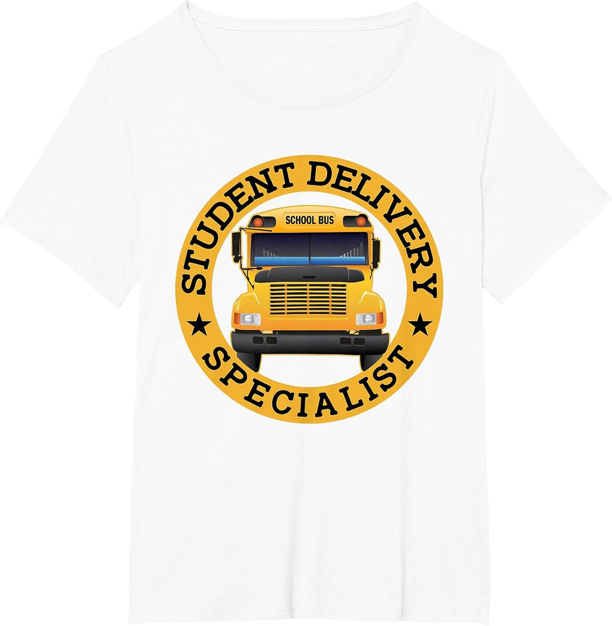 Student Delivery Specialist Funny School Bus Driver T-Shirt - White