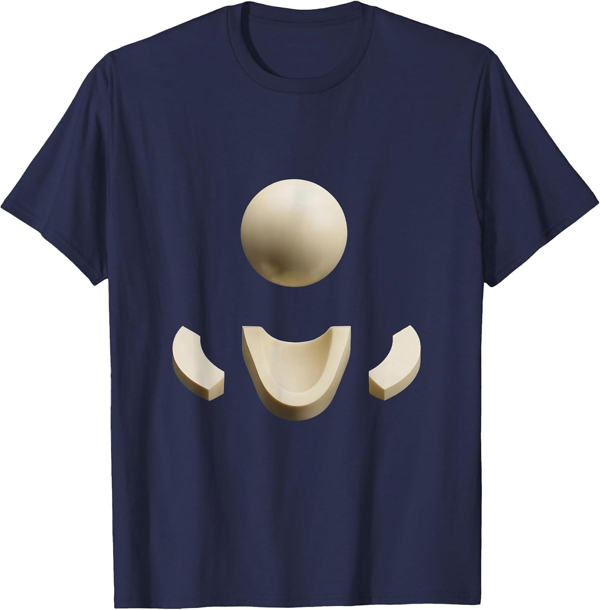 Men's Shoulder Joint Exploded Diagram Physical Therapy T-Shirt - Navy Blue