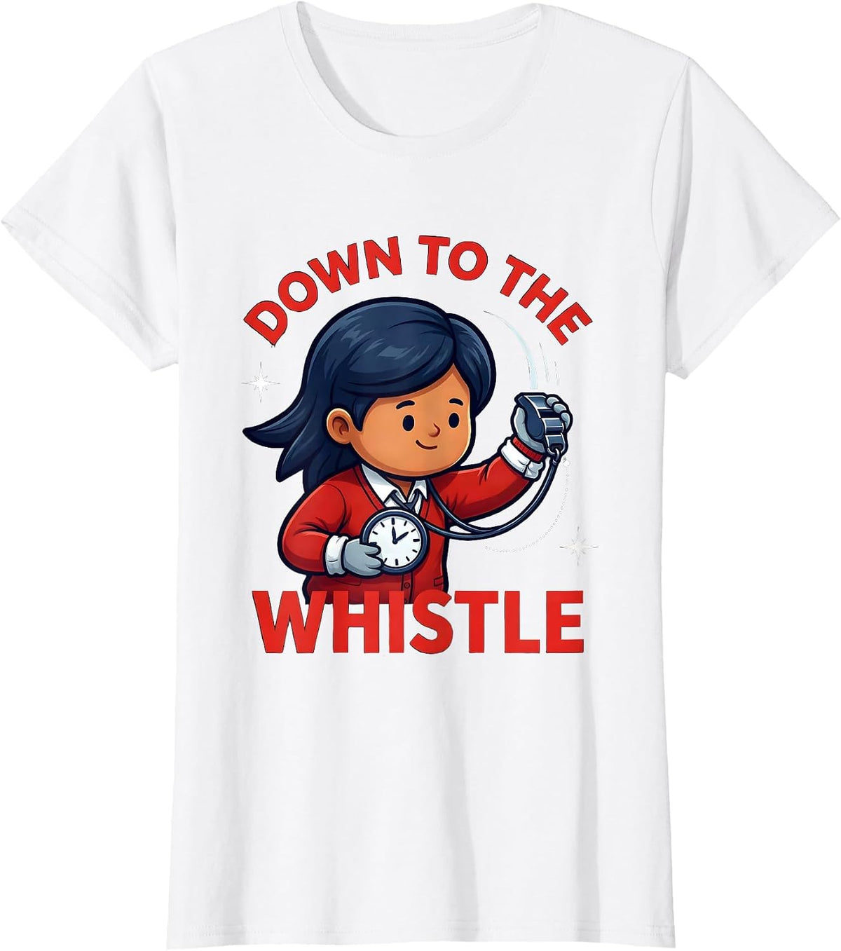 DOWN TO THE WHISTLE Funny School Teacher Appreciation T-Shirt - White