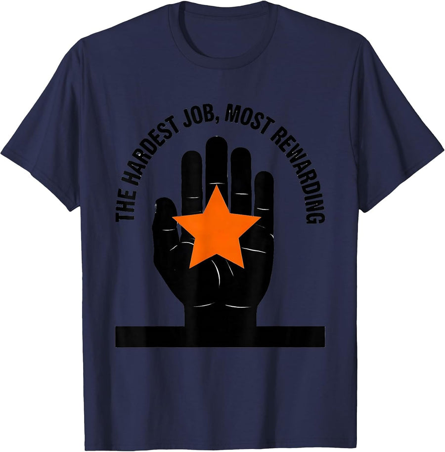 The Hardest Job Most Rewarding Special Ed Teacher T-Shirt - Navy Blue