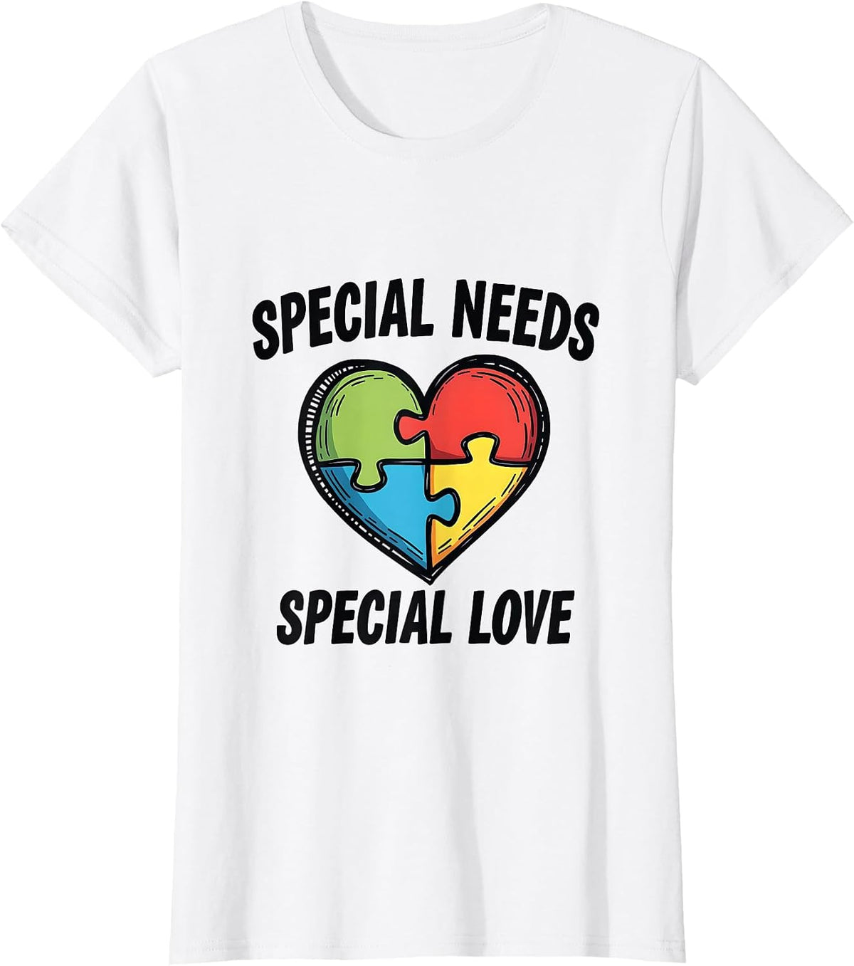Special Needs Special Love Special Ed Teacher Design T-Shirt - White