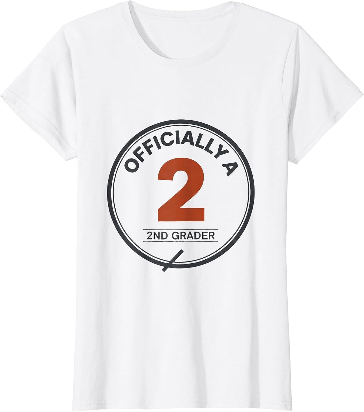 Officially A 2nd Grader Minimalist Back to School Student T-Shirt - White