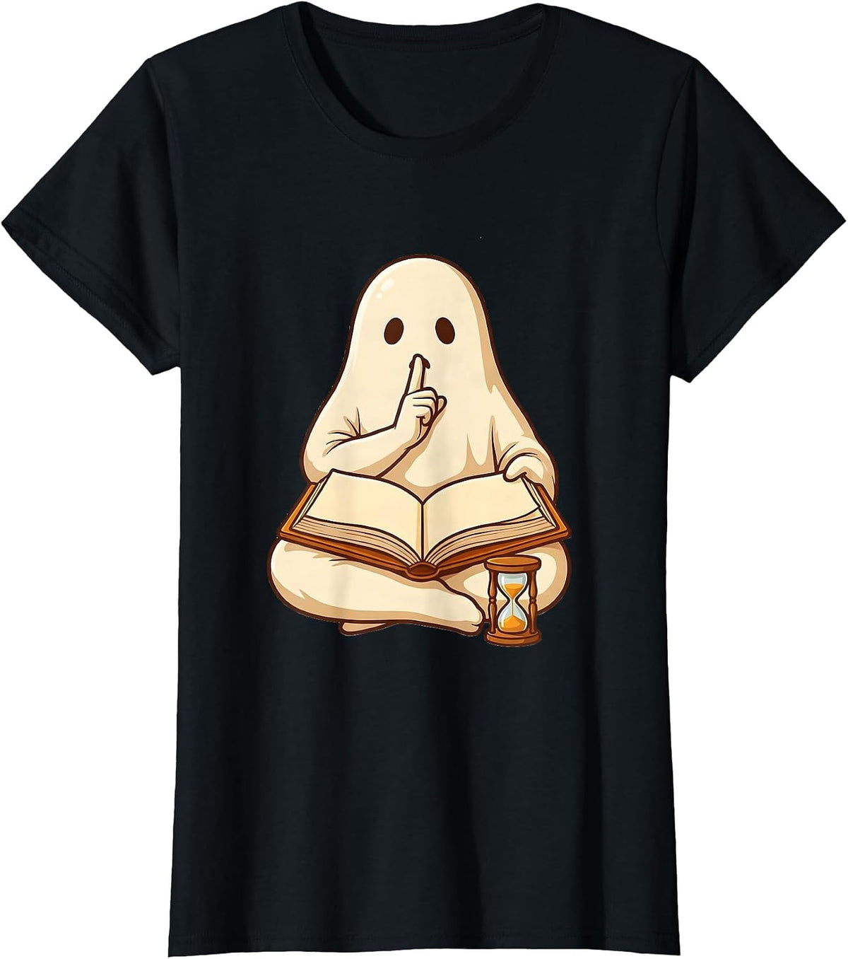 Rounded Ghost Para Normal Activities SPED Teacher Halloween T-Shirt - Black