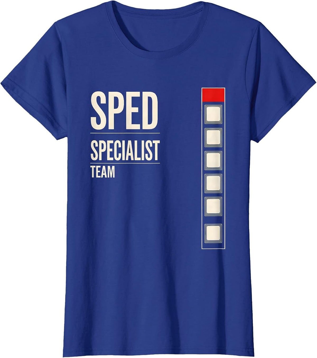 Women's SPED Specialist Team Retro Special Education Teacher Squad T-Shirt - Royal Blue