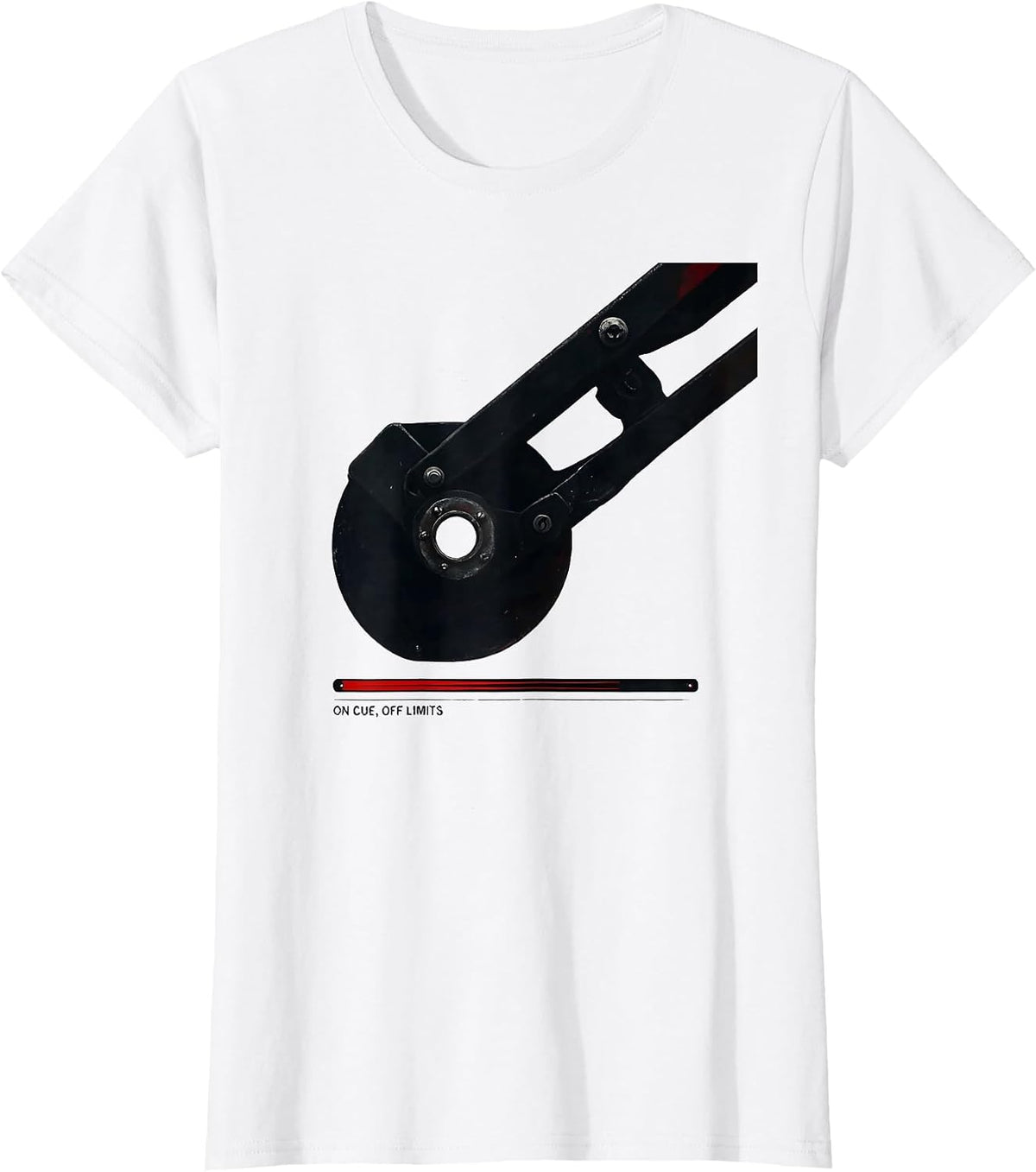 On Cue Off Limits Retro DJ Vinyl Record Turntable Enthusiast T-Shirt - White