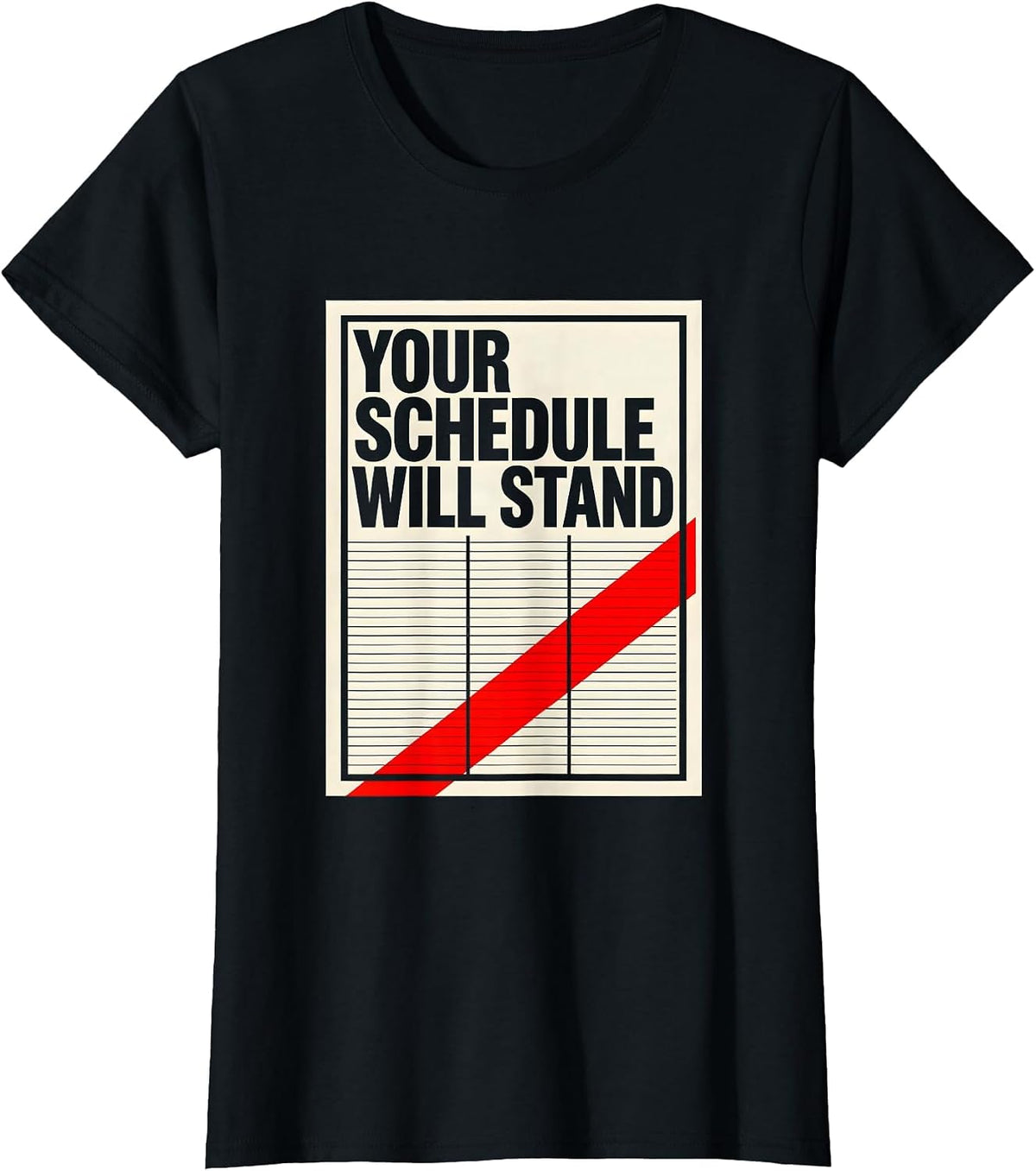 Women's Your Schedule Will Stand Groovy School Counselor Back T-Shirt - Black