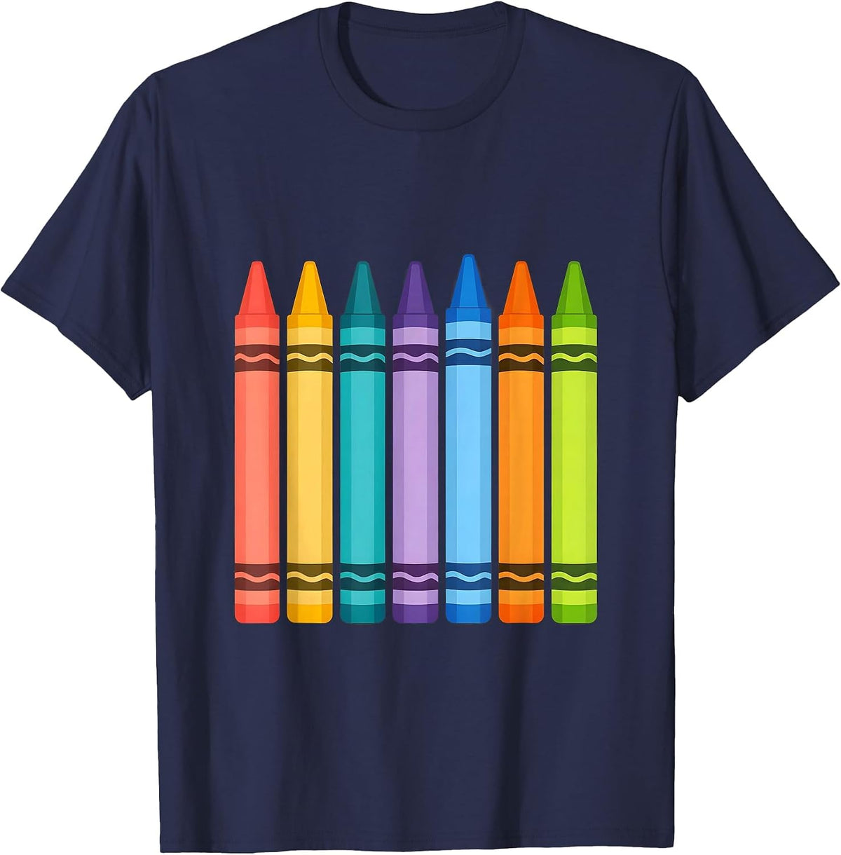 2nd Grade Crayon Squad Back to School T-Shirt - Navy Blue