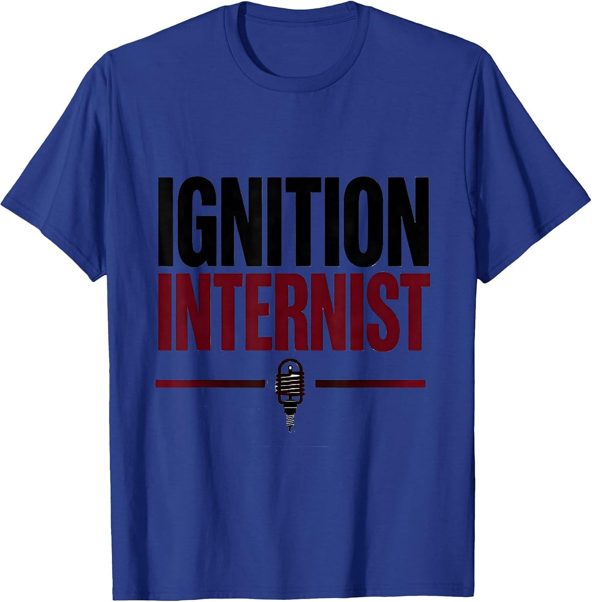 Men's Ignition Internist Funny Car Guy Auto Mechanic Trucker Humor T-Shirt - Royal Blue