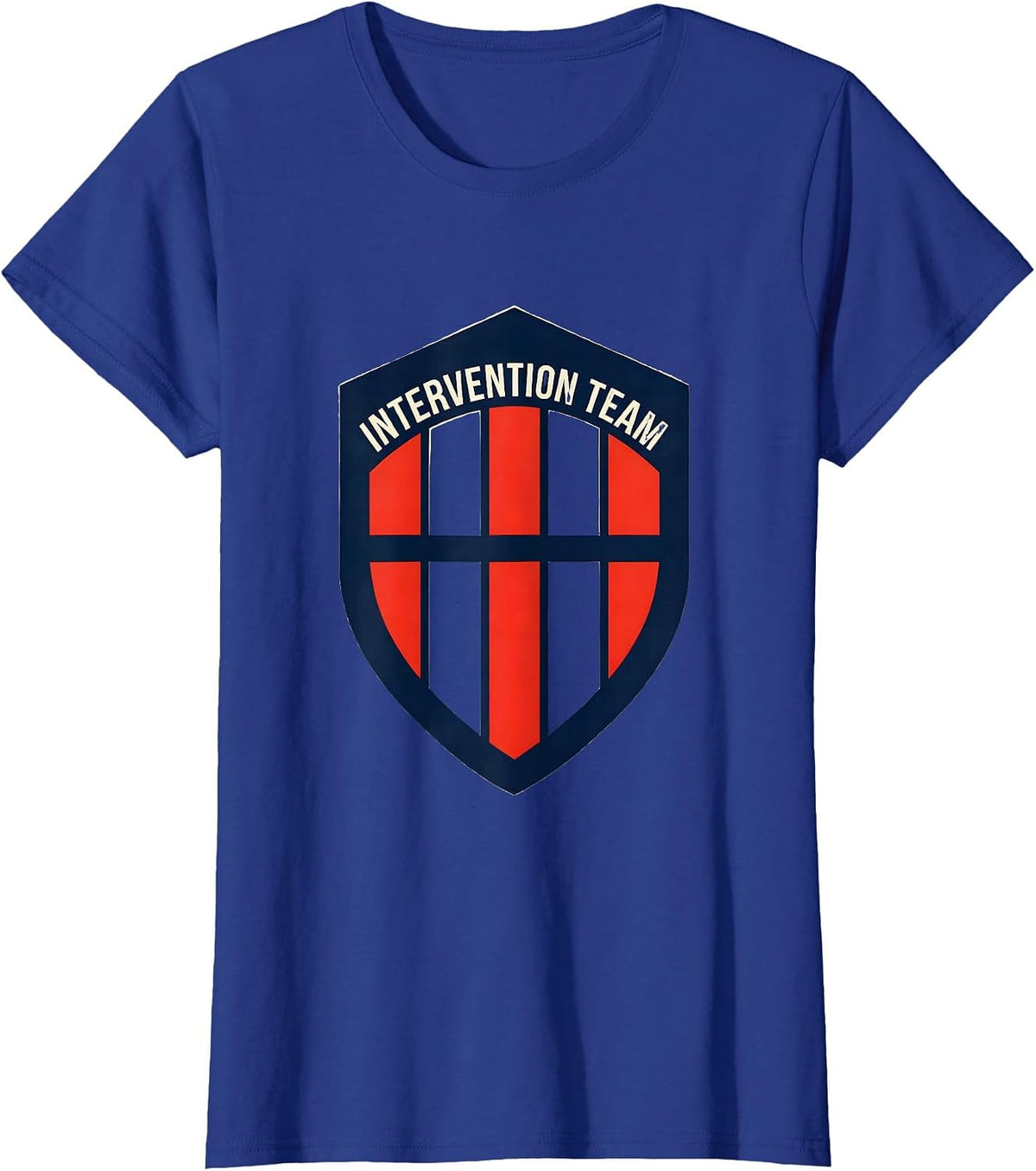 Women's Intervention Team Emblem Early Intervention Teacher Squad T-Shirt - Royal Blue