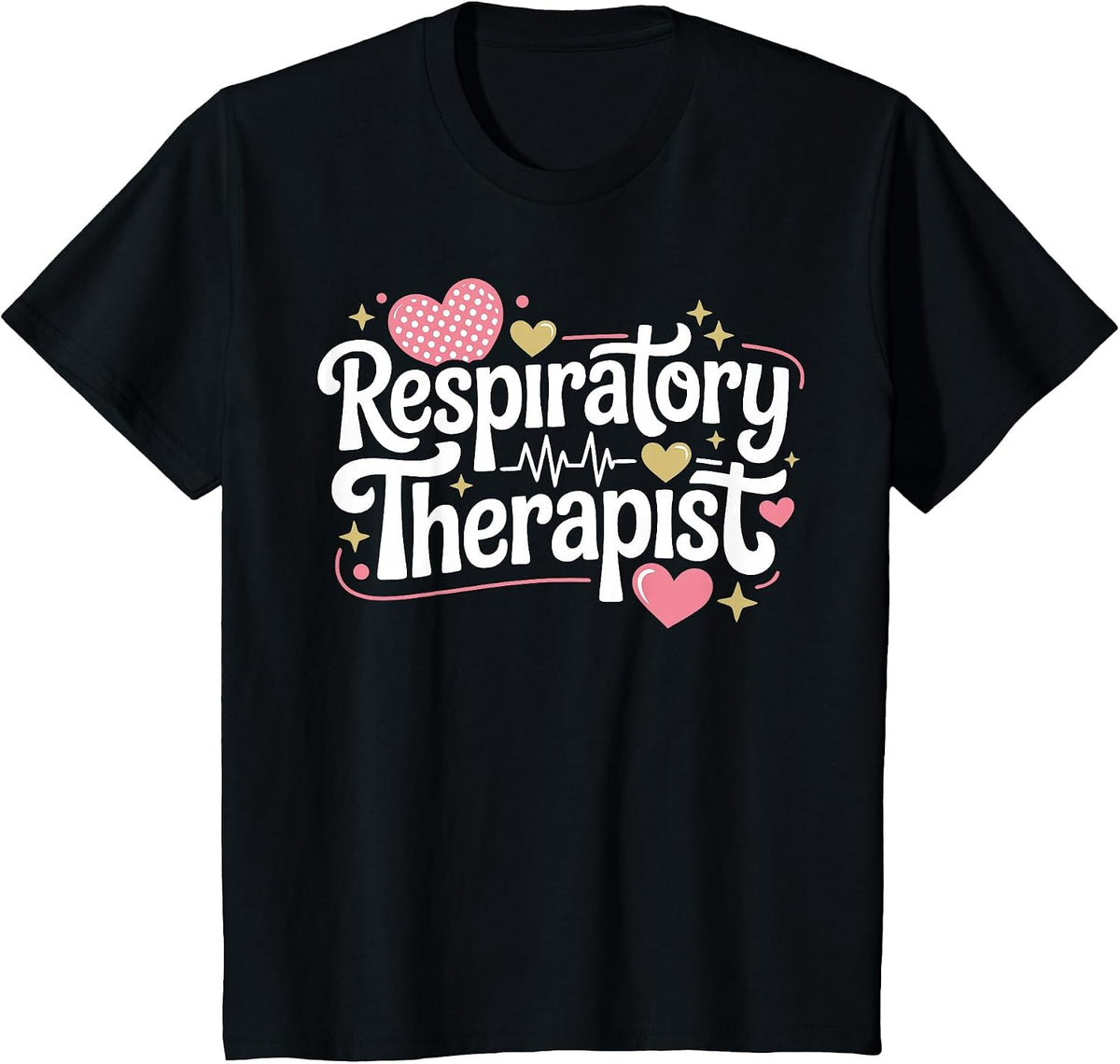 Respiratory Therapist Women Pulmonary Care T-Shirt - Black