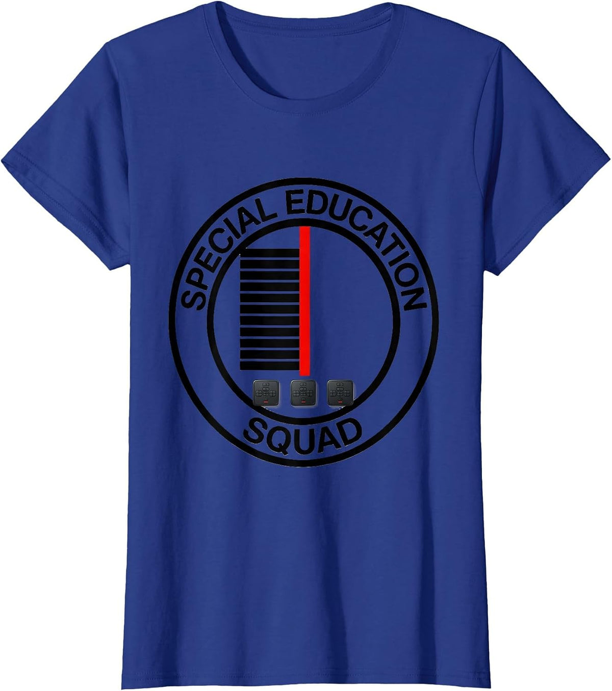 Women's Special Education Squad Retro SPED Teacher Team Pride T-Shirt - Royal Blue