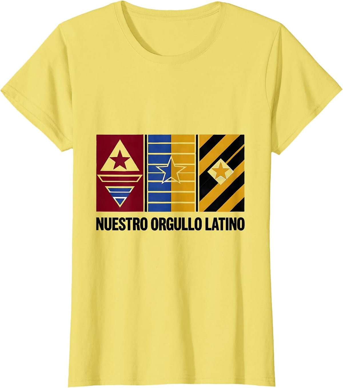 Nuestro Orgullo Latino Celebratory Cultural Pride Family T-Shirt - Lemon Yellow