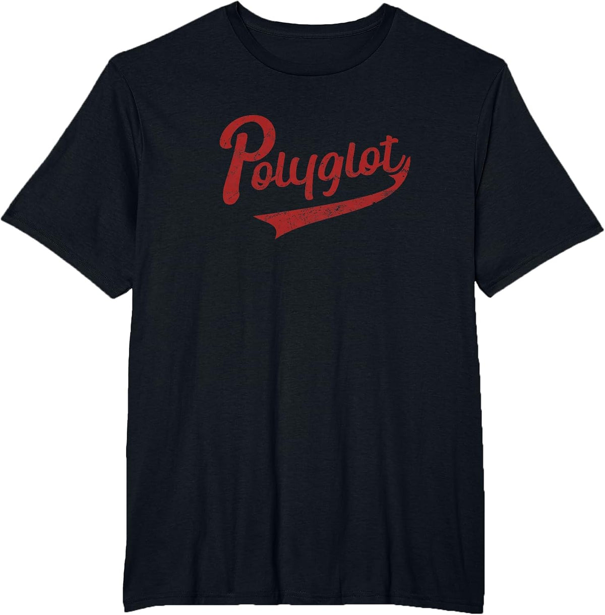 Polyglot Multilingual Linguist Language Expert Retro T-Shirt - Black