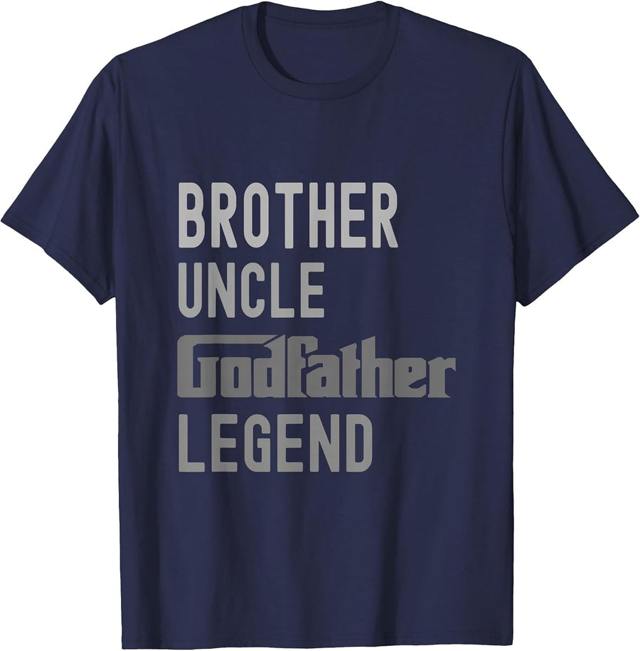 Brother Uncle Godfather Legend Best Funny Uncle Godfather T-Shirt - Navy Blue