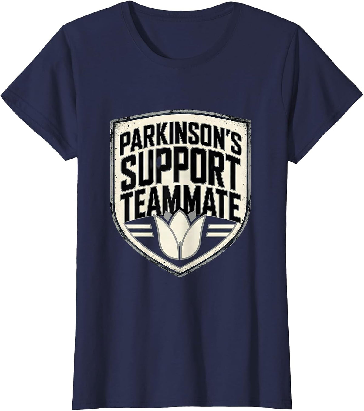Women's Parkinson's Support Teammate Sports Awareness T-Shirt - Navy Blue