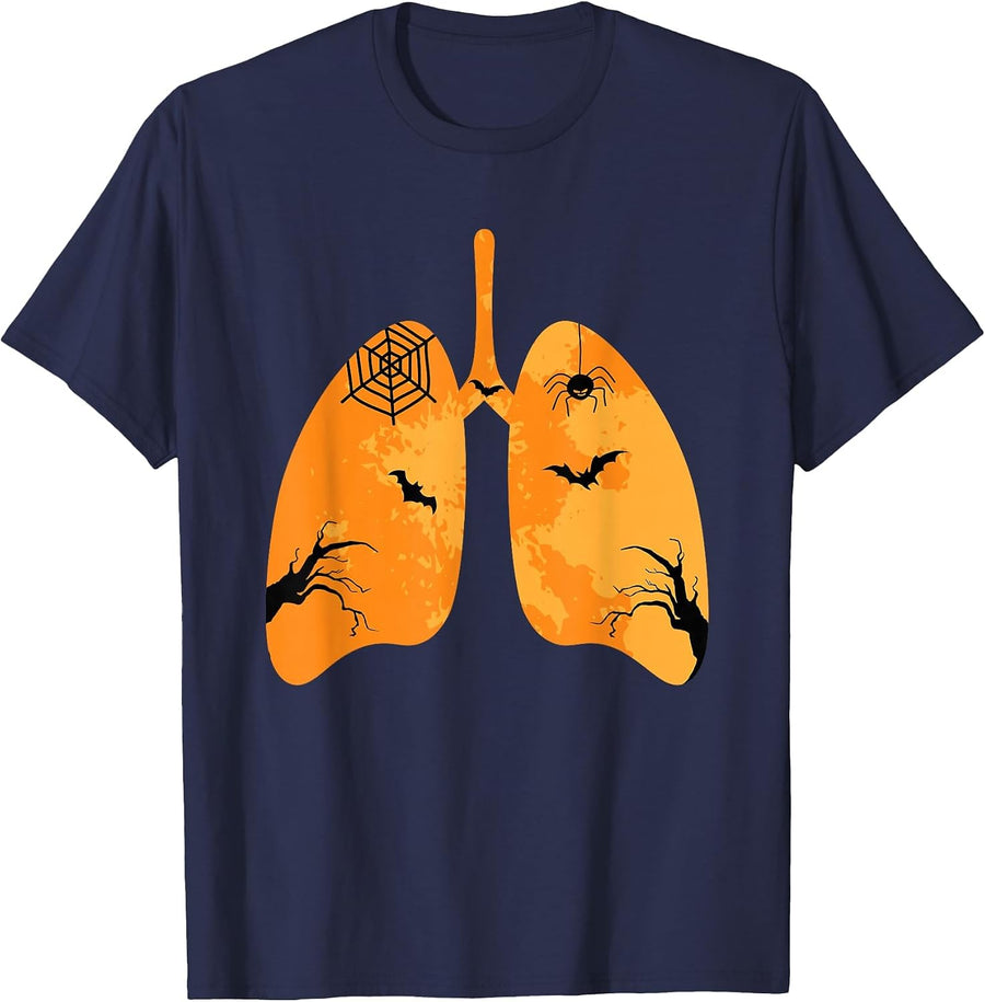 Respiratory Therapist Halloween Spooky Costume T-Shirt - Navy Blue