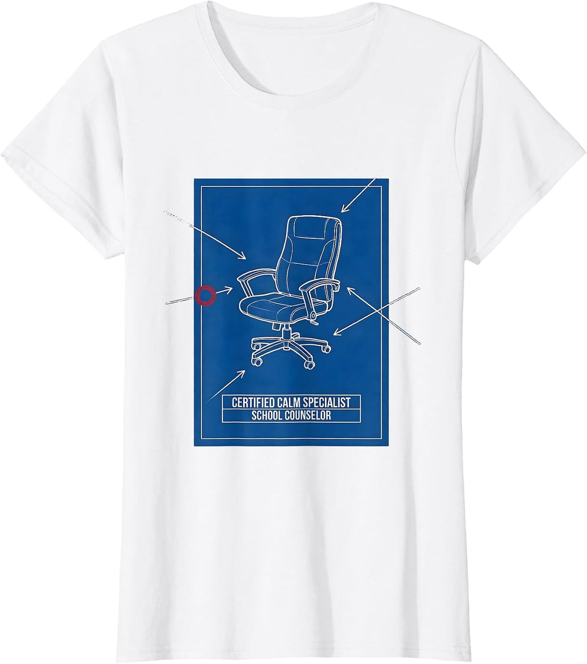 Certified Calm Specialist — School Counselor Technical T-Shirt - White
