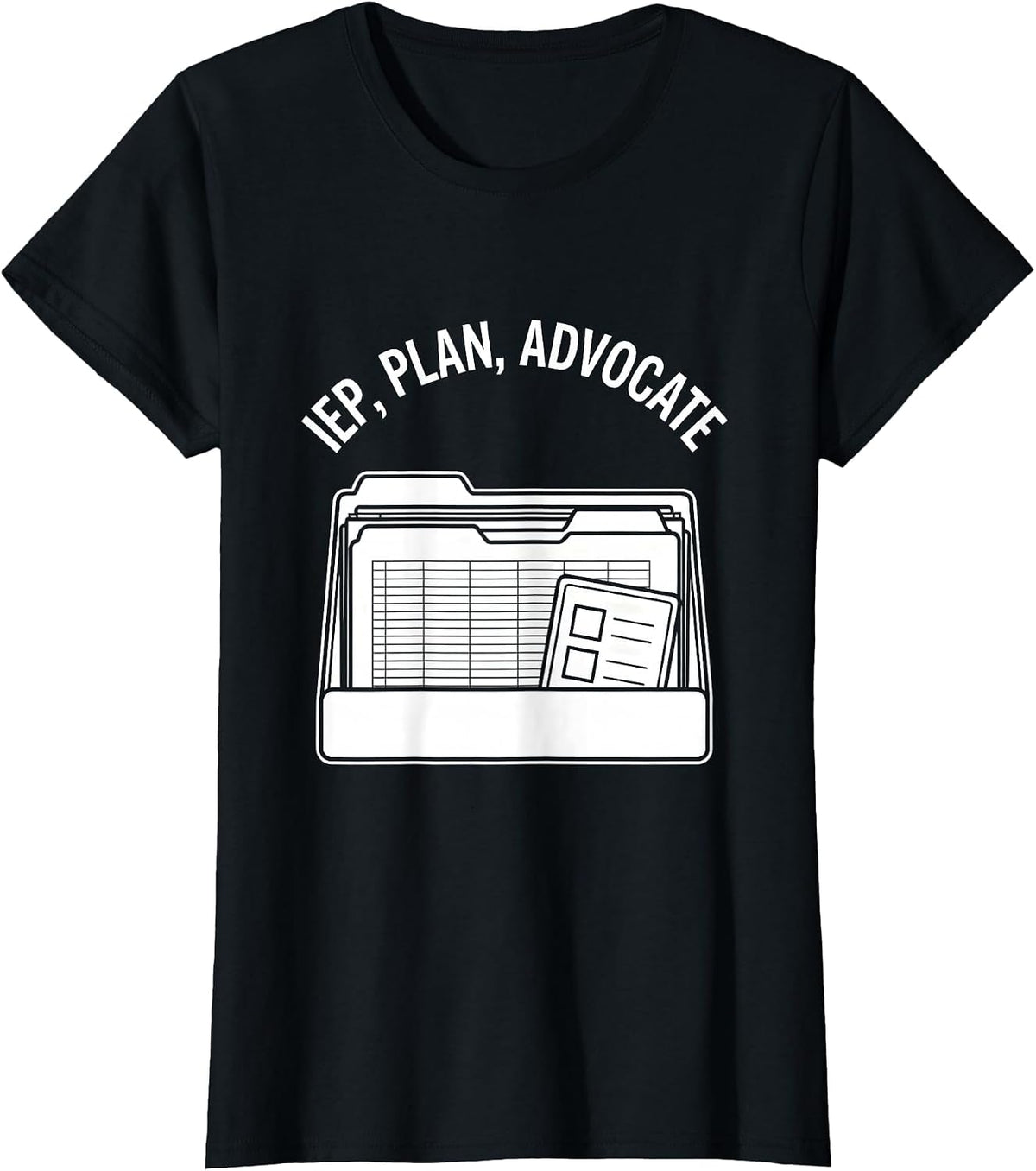 Women's IEP Plan Advocate Funny Special Education Teacher SPED Gift T-Shirt - Black