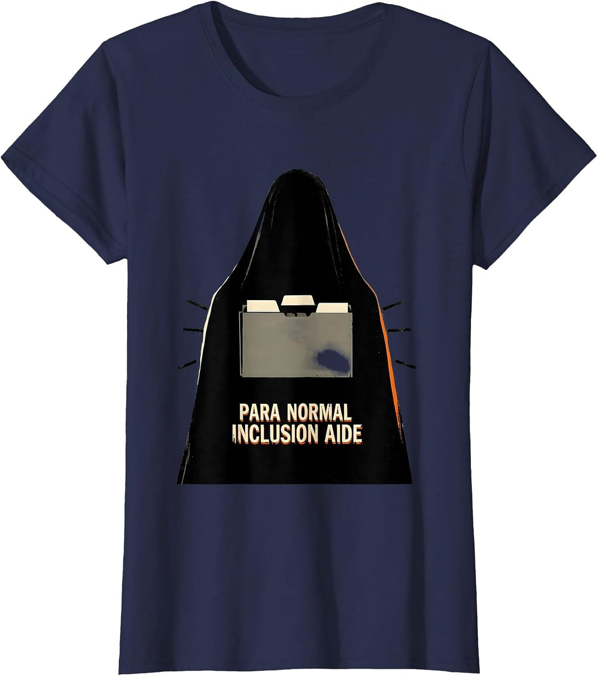 Women's Para Normal Inclusion Aide Ghost SpEd Teacher T-Shirt - Navy Blue