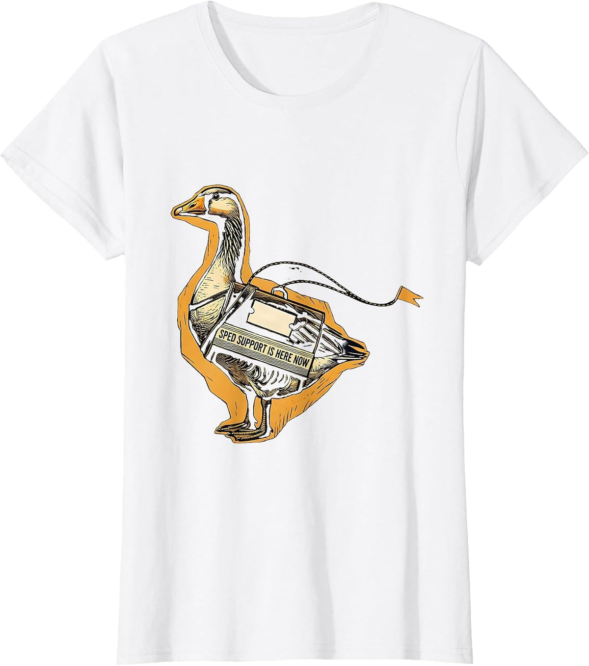 SPED Support Is Here Now Funny Special Education Teacher T-Shirt - White