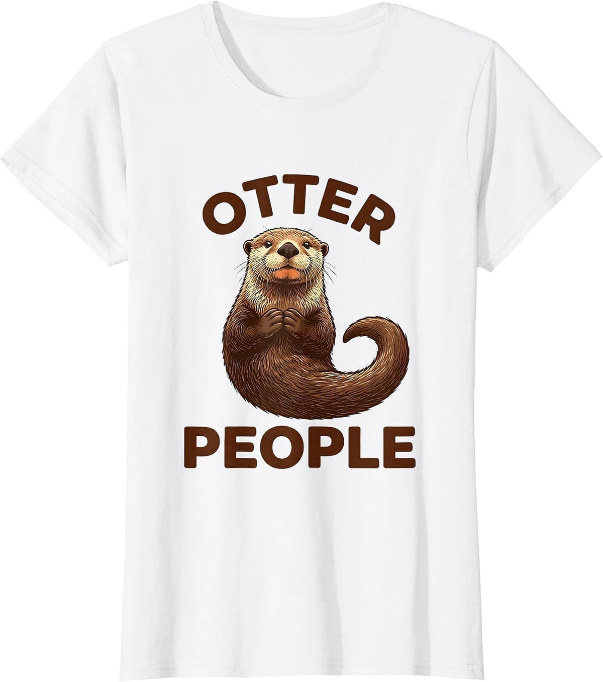 Otter People Funny Otter Lover Gift Animal Humor T-Shirt - White