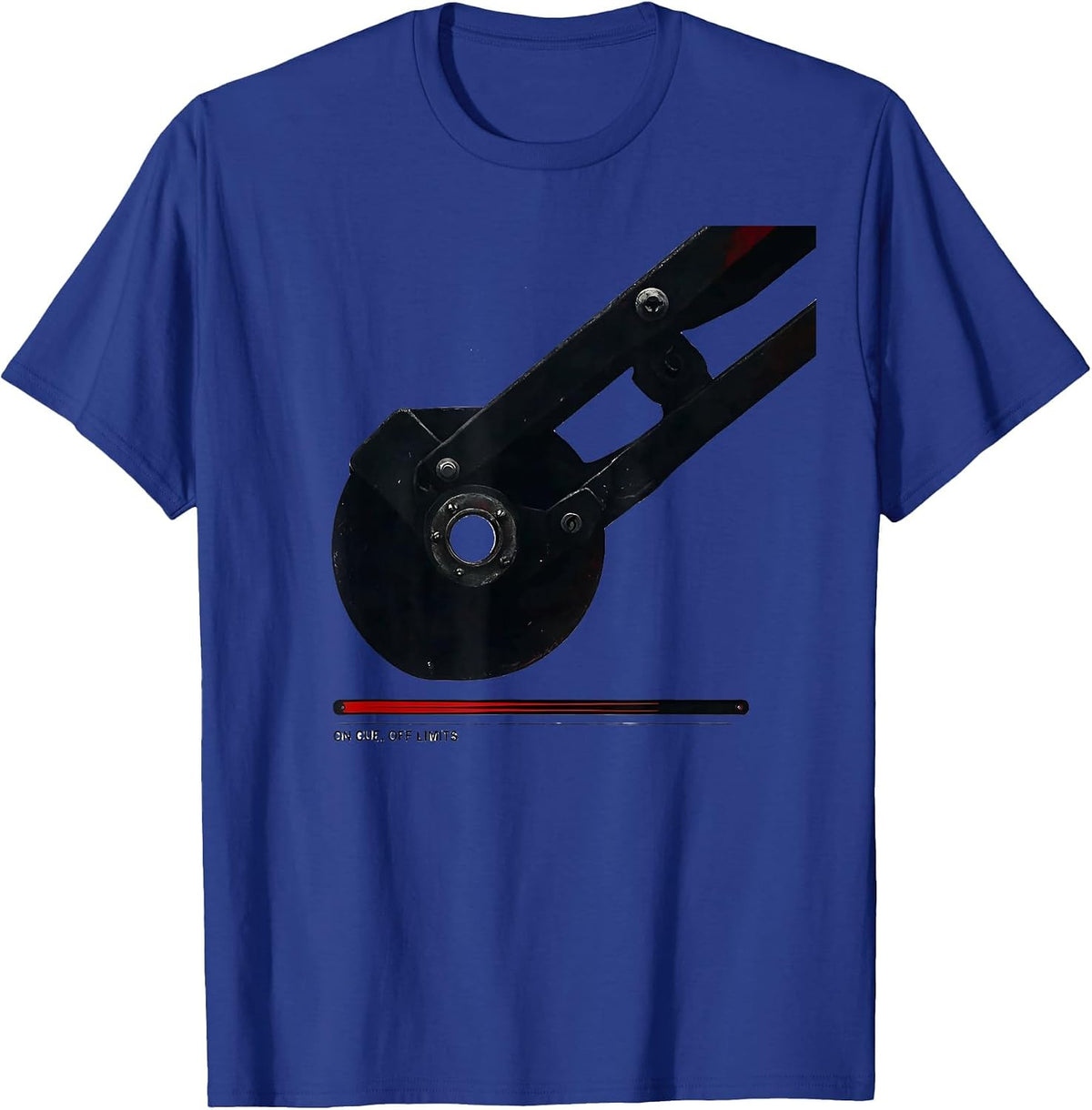 On Cue Off Limits Retro DJ Vinyl Record Turntable Enthusiast T-Shirt - Royal Blue