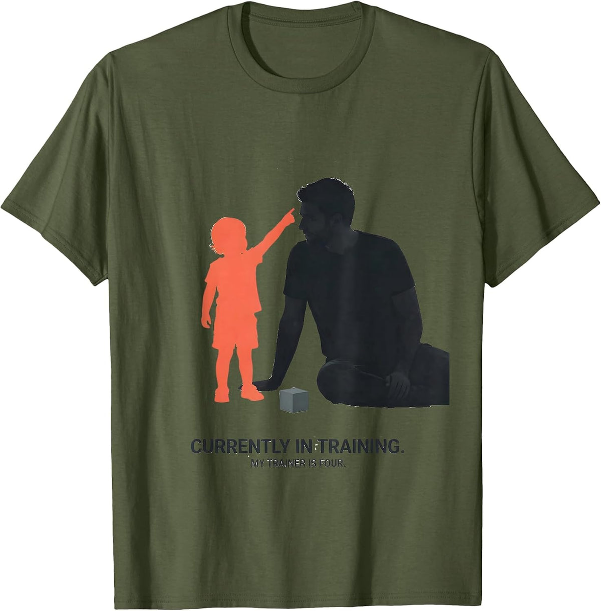 Currently In Training My Trainer Is Four ABA Technician T-Shirt - Olive Green