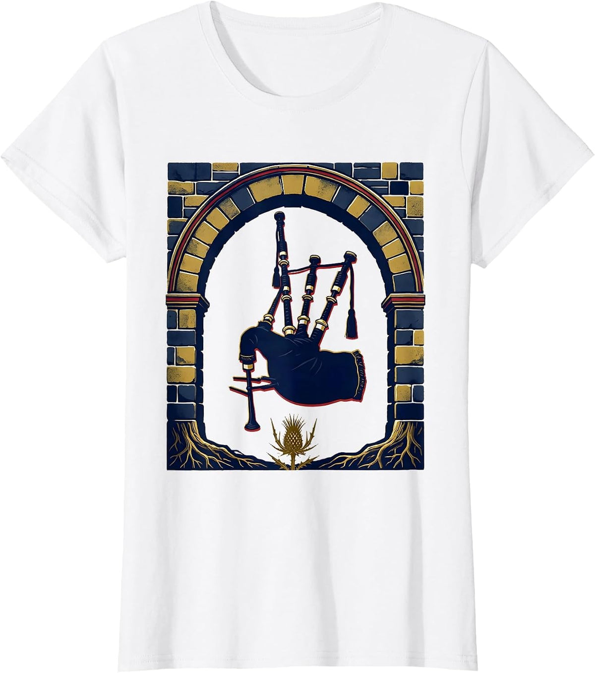 Scottish Bagpipe Heritage Pride Clan Gathering T-Shirt - White
