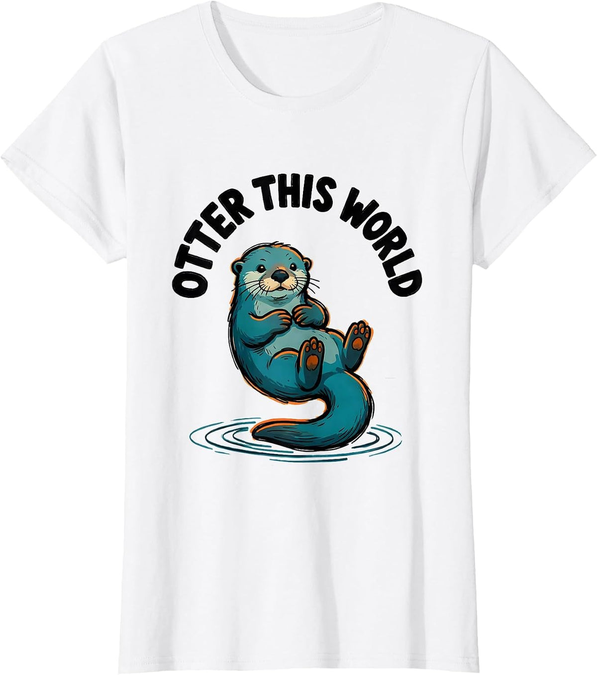 Otter This World Funny Otter Lover Nature Humor T-Shirt - White