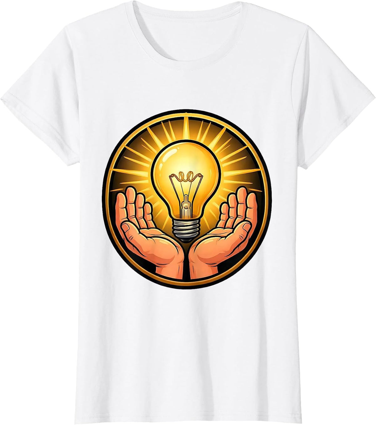 School Counselor Glowing Lightbulb Illustration T-Shirt - White