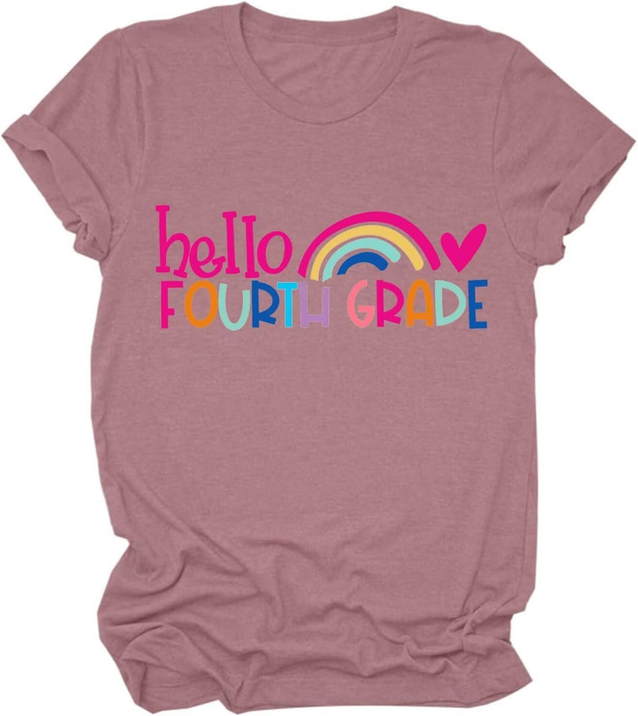 Custom Teacher Shirt Women Personalized 1st 2nd 3rd Grade Prek Teacher Graphic Tees Customized Preschool T-Shirt Tops -