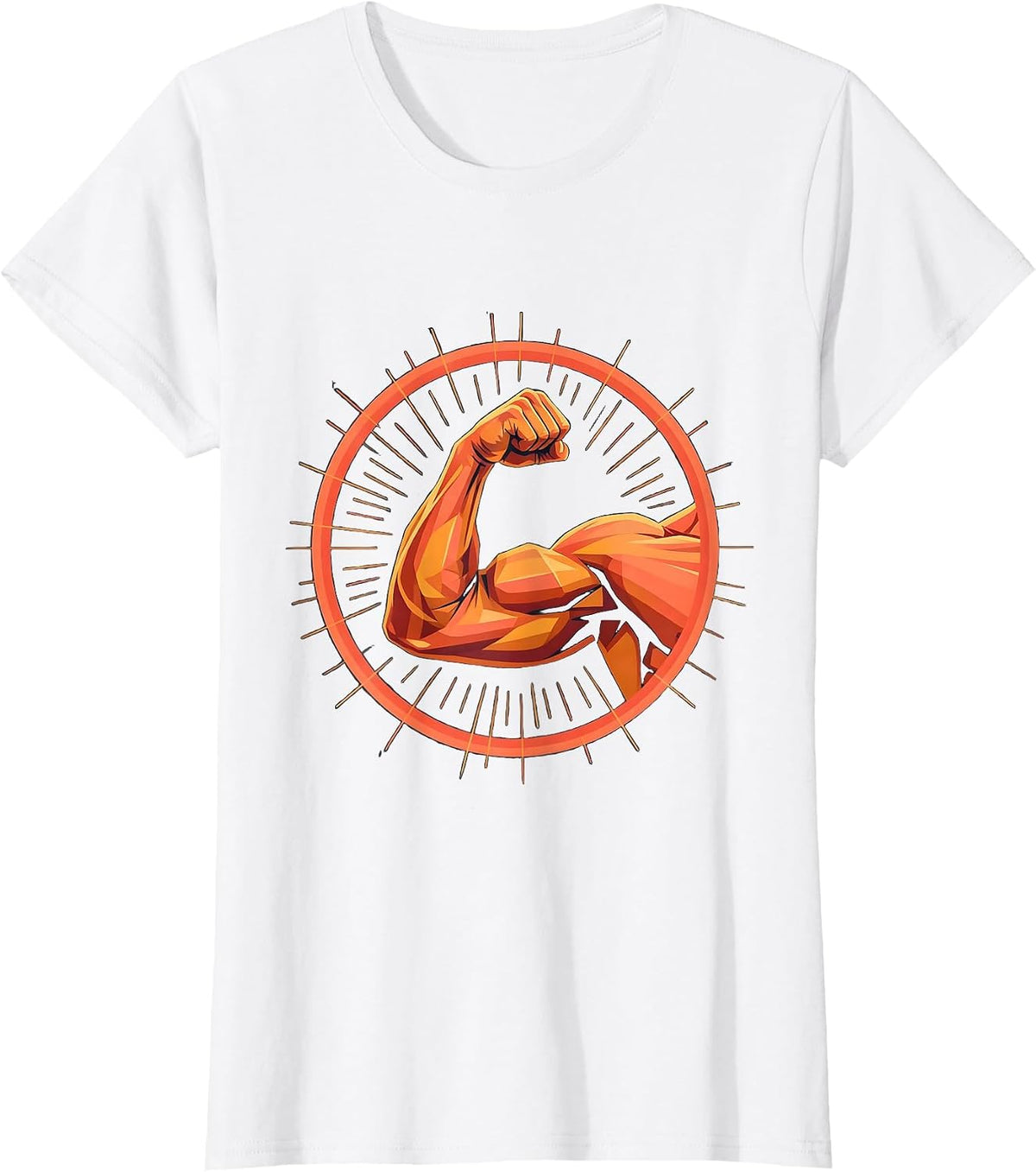 Women's Physical Therapy Bicep Curl Graphic T-Shirt - White