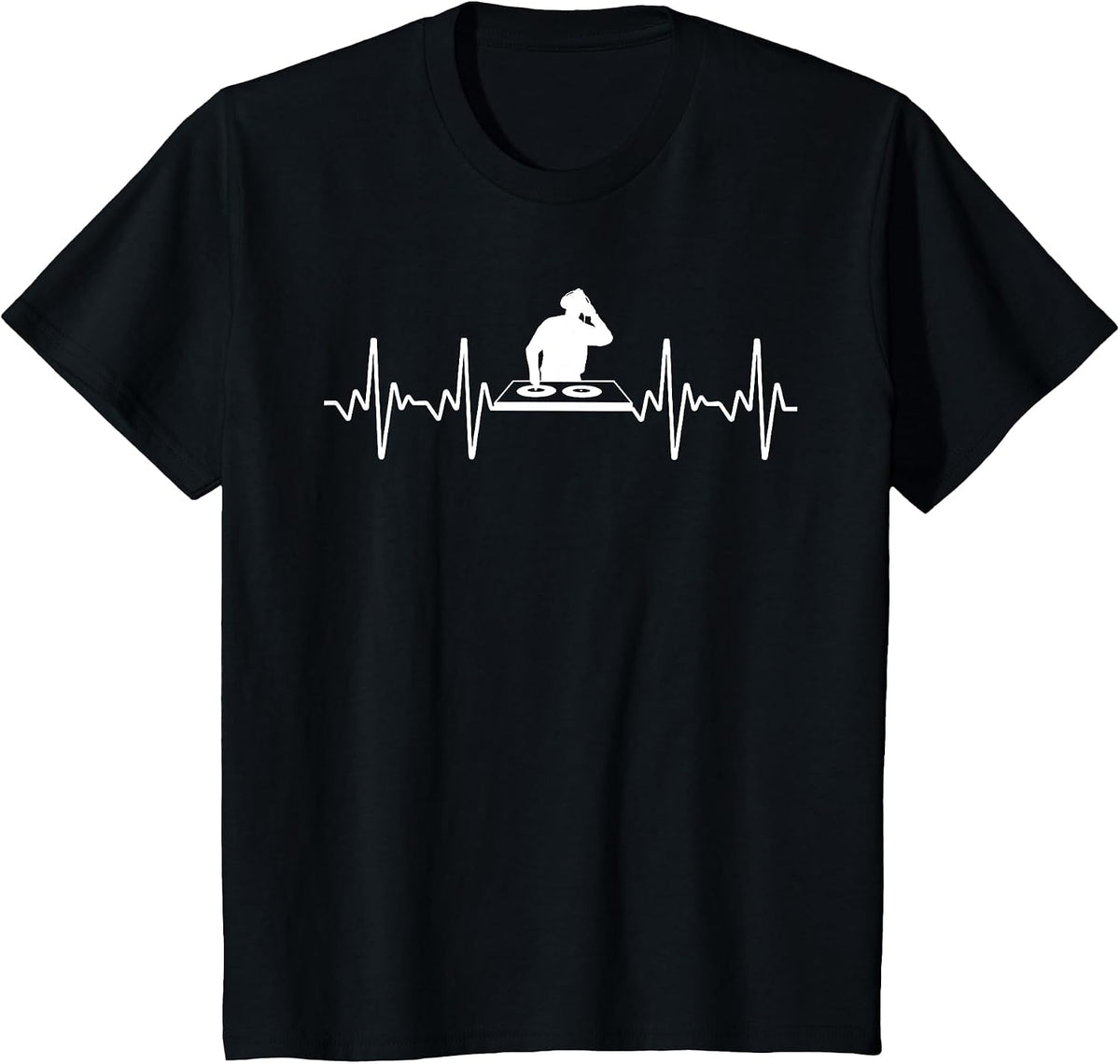 Funny DJ Design for Men Women Vinyl Record Disc Jockey Lover T-Shirt - Black